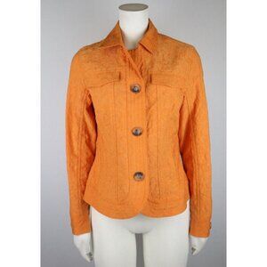 COLDWATER CREEK - WOMEN'S ORANGE TEXTURED JACKET - SIZE 8